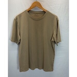 Rye 51 Luxe Pima Cotton T shirt Men's Sz LG Khaki tan Short Sleeve crew neck